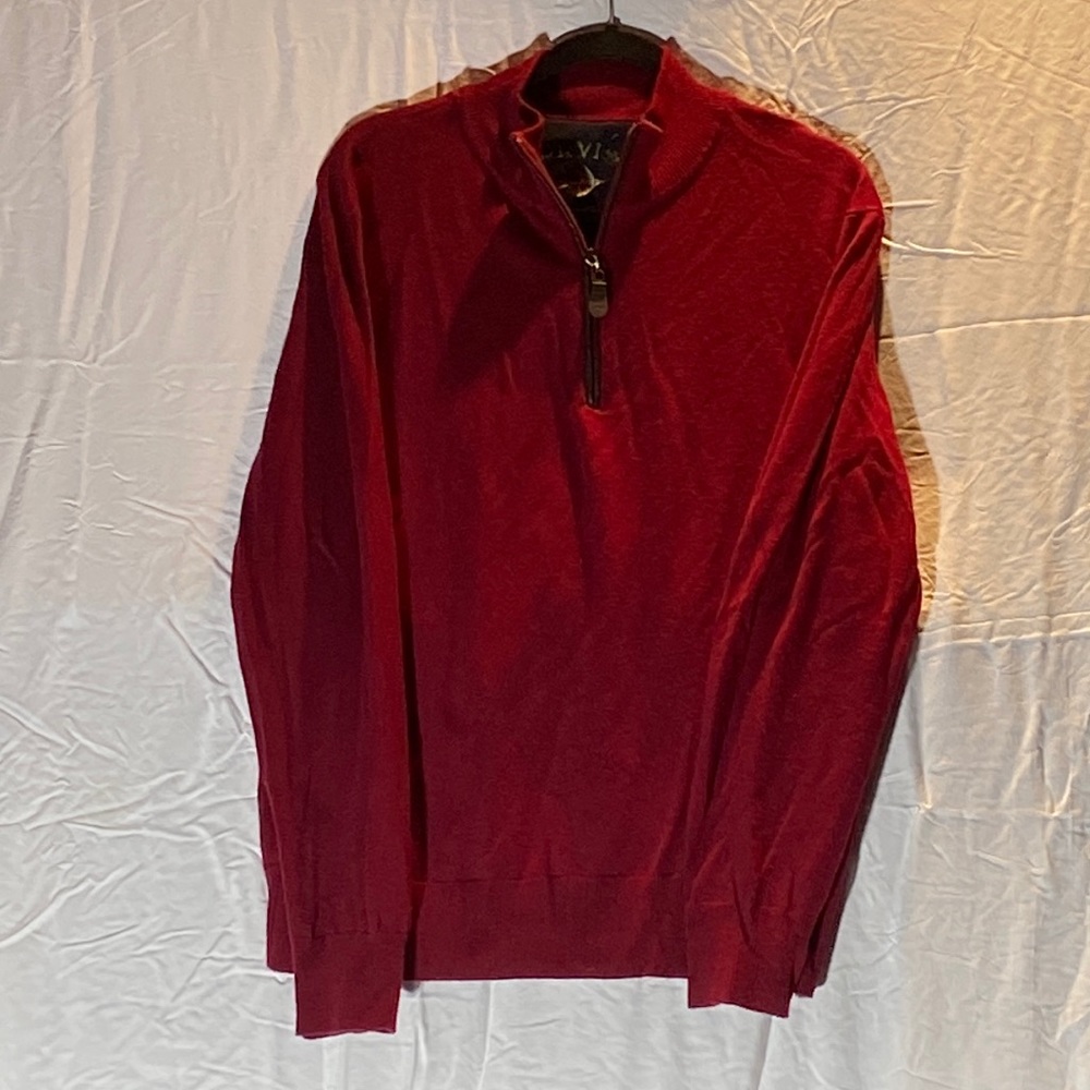 Orvis Red Quarter-Zip Sweater
